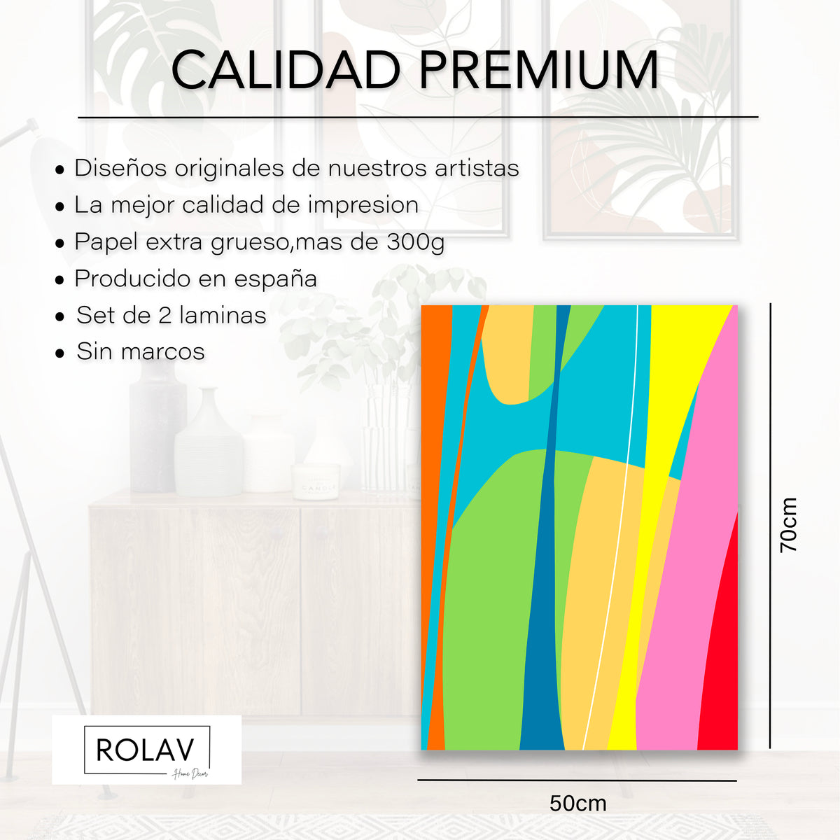 Set de 2 Láminas Decorativas — Modelo 08