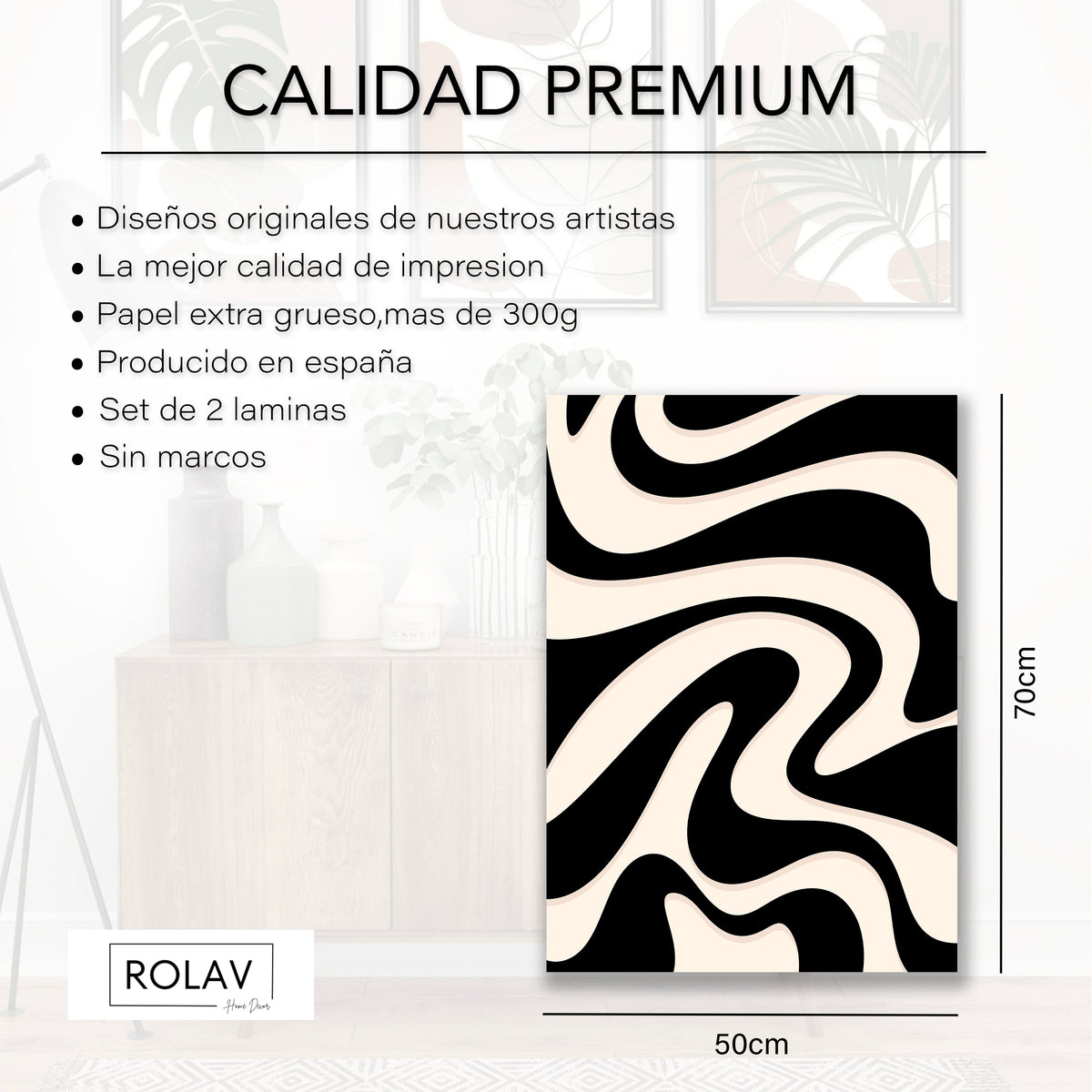 Set de 2 Láminas Decorativas — Modelo 12