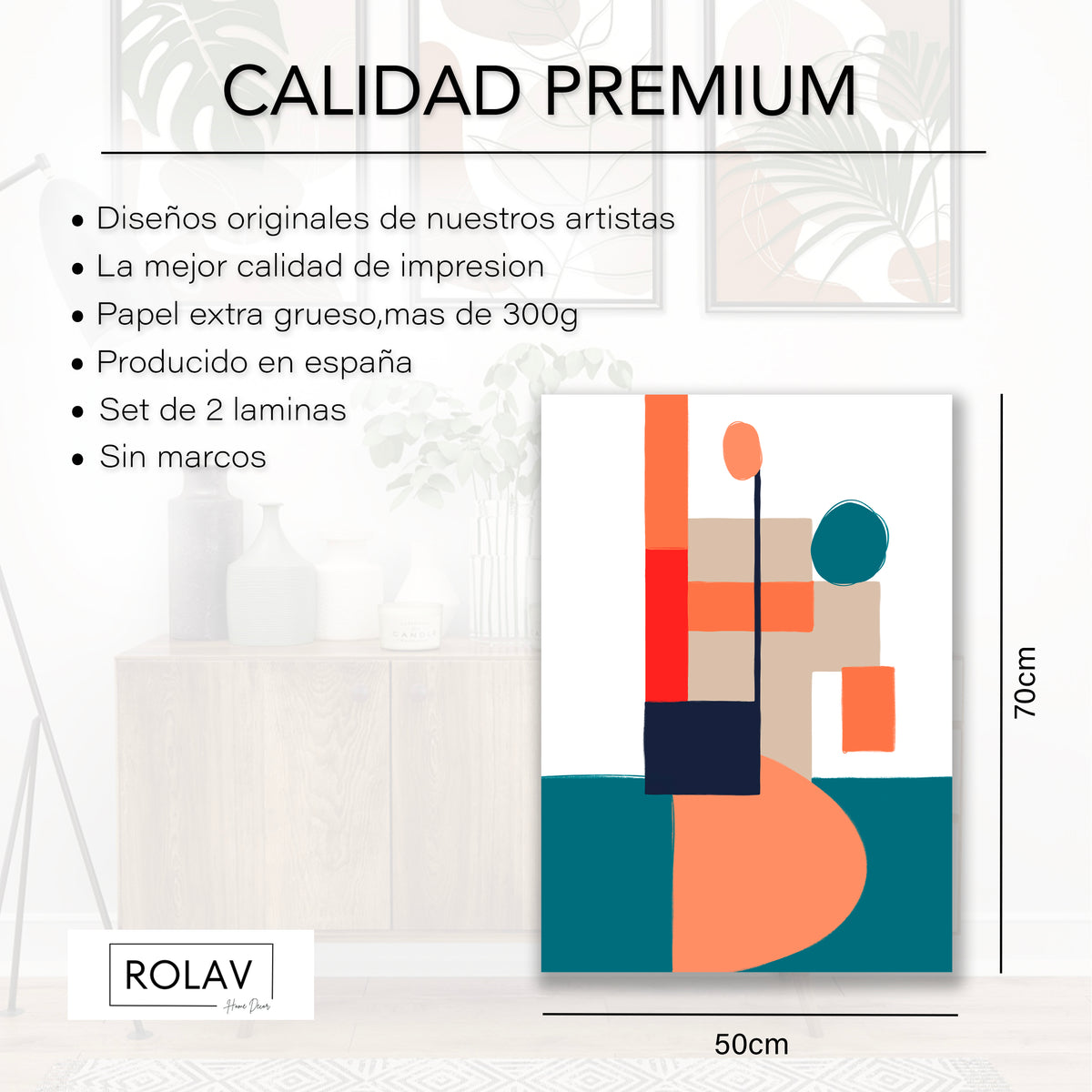 Set de 2 Láminas Decorativas — Modelo 05
